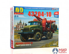 1401AVD AVD Models 1/43 Сборная модель Лесовоз с прицепом-роспуском 43204-10