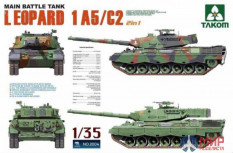 2004 Takom 1/35 Германский основной танк Main Battle Tank Leopard  1 A5/C2 2 in 1