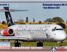 ее144110_3 Воcточный Экспресс 1/144 Авиалайнер MD-87 Star Alliance SAS