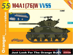 9155 Dragon танк M4A1(76)W VVSS + Logs And Backpacks 1/35