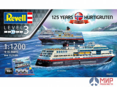 05692 REVELL ПОДАРОЧНЫЙ НАБОР «125 ЛЕТ HURTIGRUTEN TROLLFJORD & MIDNATS (1:1200)