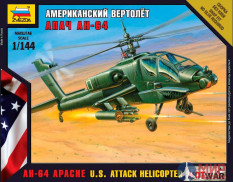7408 Звезда 1/144 Американский вертолет "Апач" АН-64
