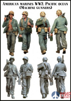 EM-35041 Evolution Miniatures American marines WW2 ( machine gunners). Pazific ocean – 2