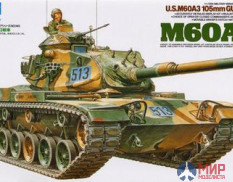 35140 Tamiya 1/35 Американский танк M60A3 105mm Gun Tank с 105мм пушкой (1960г.) с одной фигурой