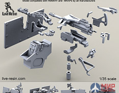 LRE35078 LiveResin Автоматический гранатомёт MK19-3 40mm Grenade Machine Gun на лафете MK93 с широким бронированным щитом S.A.G. (Save-A-Gunner) и поисковым фонарём Polarion Night Reaper CSWL 1/35