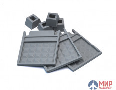 S-171 MiniWarPaint 1/48 Забор секционный ПО-2 размер S (3 панели + 4 опоры)