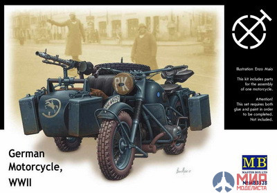 MB3528 Master Box 1/35 Немецкий мотоцикл German Motorcycle, WWII