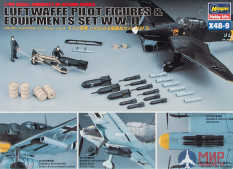36009 Hasegawa 1/48 Фигурки персонала, летчиков Люфтваффе, вооружение и оборудование