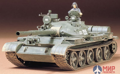 35108 Tamiya 1/35 Советский танк Т-62А, 1965г, с метал. решеткой радиатора и 1 фигурой танкиста