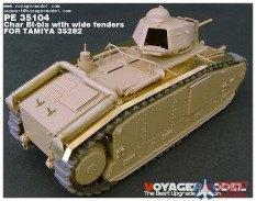 PE35104 Voyager Model PHOTO ETCHED SET FOR 1/35 CHAR BI-BIS WITH WIDE FENDERS