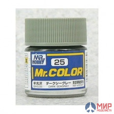 C 25 Gunze Sangyo (Mr. Color) Краска уретановый акрил Mr. Color 10мл DARK SEAGRAY