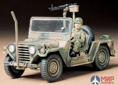 35123 Tamiya 1/35 Американский джип M151A2 Ford Mutt c M60 и фигурой