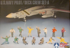 36006 Hasegawa 1/48 Фигуры пилотов ВМС США U.S. NAVY PILOT/DECK CREW SET A