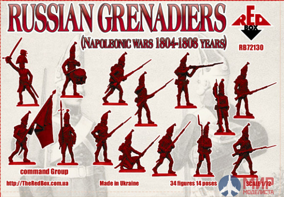 RB72130 Red Box 1/72 Nap. Russian Grenadiers. 1804-1808