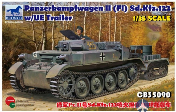 CB35090 Bronco Models 1/35 Танк PzKpfw. II(FI) Sd.Kfz.122 w/UE Trailer