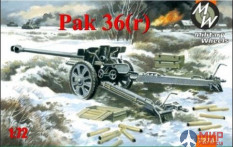 MW7270 Military Weels 76-mm antitank gun Pak-36(r) 1/72