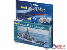 65128 REVELL ПОДАРОЧНЫЙ НАБОР. АМЕРИКАНСКИЙ ЛИНКОР U.S.S. MISSOURI (1:1200)