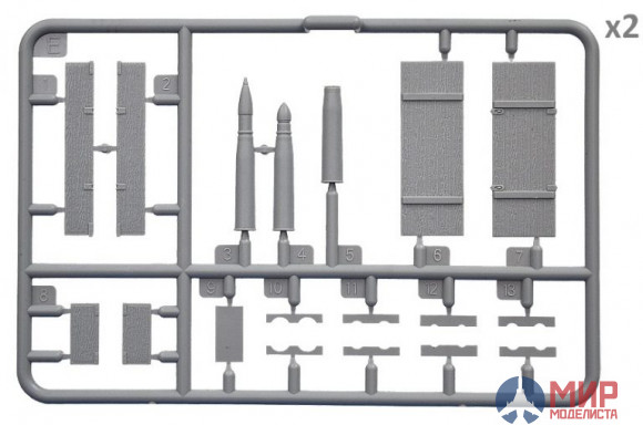 35261 MiniArt аксессуары  SOVIET AMMO BOXES WITH SHELLS  (1:35)