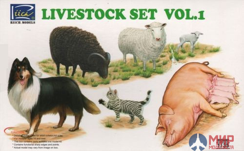 RV35007 Riich Models 1/35 Livestock Set Vol.1