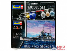 65161 REVELL ПОДАРОЧНЫЙ НАБОР С МОДЕЛЬЮ ЛИНКОРА HMS KING GEORGE V (1:1200)