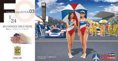 29103 Hasegawa Набор фигур 90's PADDOCK GIRLS FIGURE (2 фигуры)