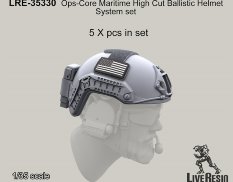 LRE35330 LiveResin Набор шлемов Ops-Core Maritime High Cut Ballistic Helmet System 1/35