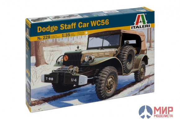 0228 Italeri автомобиль  DODGE STAFF CAR WC 56 (1:35)