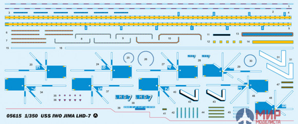 05615 Trumpeter корабль USS Iwo Jima LHD-7  1/350
