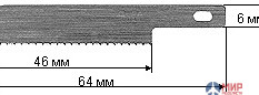 OL-KB4-WS/3 Olfa Лезвия OLFA пильные для ножа AK-4, 6х64(46)х0,35мм, 3шт