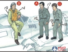 F72040 CMK US Navy Mechanics and Pilot (3 фигуры) 1/72