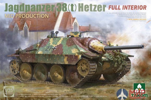 2171X TAKOM 1/35 Jagdpanzer 38(t) Hetzer Mid Production