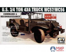 AF35S16 AFV Club 1/35 Штабной автомобиль (джип) U.S. 3/4 ton 4*4 WC57/WC56