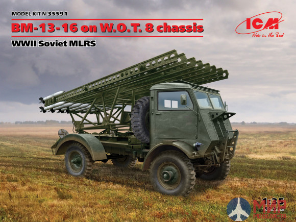 35591 ICM БМ-13-16 на шасси W.O.T. 8, Советская РСЗО II МВ