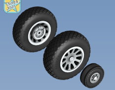 Ns72149-a North Star Models 1/72 North American P-51 Mustang wheels set - No Mask series