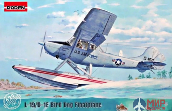 Rod629 Roden 1/32 Самолёт L-19/O-1 Bird Dog Floatplane