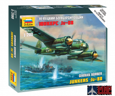 6186 Звезда 1/200 Немецкий бомбардировщик "Юнкерс" Ju-88A4