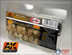 AK-077 AK Interaсtive Heavy Muddy Weathering Set (AK 078,079,080,081)Набор для везер.сильных загряз