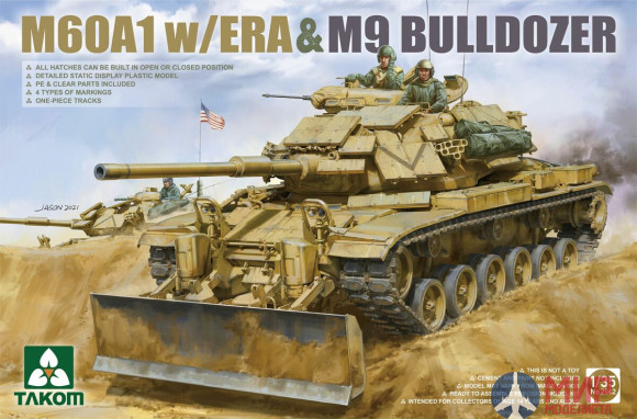 2142 Takom 1/35 M60A1 w/ERA&M9 BULLDOZER