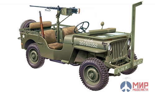 6351 Italeri 1/24 Джип WILLYS JEEP with M2 Machine Gun