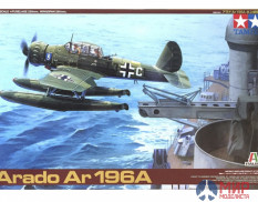 37006 Tamiya 1/48 Немецкий гидросамолёт Arado Ar 196A, с двумя фигурами пилотов