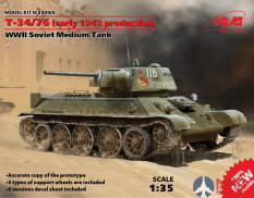 35365 ICM 1/35 Советский средний танк T-34/76 (Производство начала 1943г.)