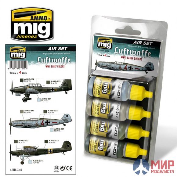 AMIG7210 Ammo MIG LUFTWAFFE WWII EARLY COLORS