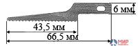 OL-KB4-NS/3 Olfa Лезвия OLFA пильные для ножа AK-4, 6х66,5(43,5)х0,35мм, 3шт