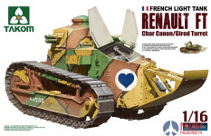 1001 TAKOM 1/16 French Light Tank Renault FT Char Canon/Girod Turret