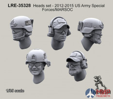 LRE35328 LiveResin Набор голов Сил Специального Назначения США или МАРСОК США, 2013-2015 годы 1/35