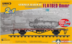 35A03-SVP Sabre 1/35 German Railway FLATBED Ommr (2 in 1) Super value pack (1+1) - Double kits and D