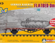 35A03-SVP Sabre 1/35 German Railway FLATBED Ommr (2 in 1) Super value pack (1+1) - Double kits and D