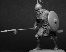 CHM-54047(М) Chronos Miniatures 54mm Татаро-монгольский воин с копьем, 14 век. Металл.