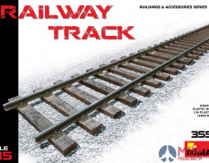 35561 MiniArt аксессуары  RAILWAY TRACK EUROPEAN GAUGE  (1:35)