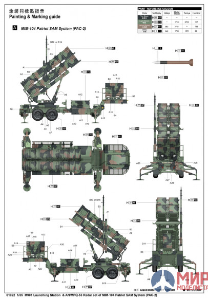 01022 Trumpeter 1/35 ЗРК "Патриот" пусковая установка и радар